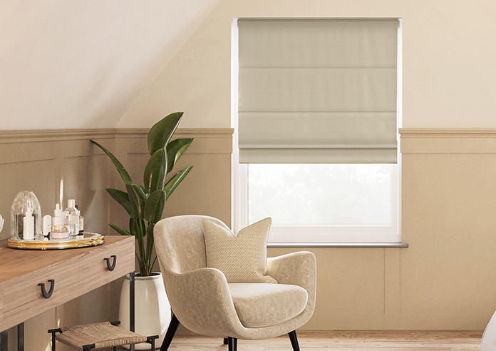 Loxley, Subtle Taupe - Motorised Roman Blind - Image 3